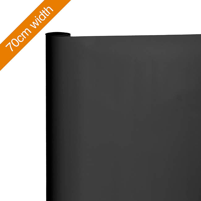 Gift Wrapping Paper Handi Roll Gloss Black (70cmx25m)