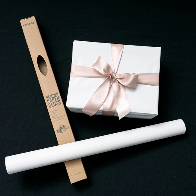 Gift Wrapping Paper Handi Roll Gloss White (70cmx25m)