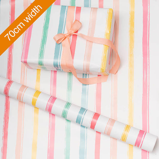 Wrapping Paper Roll Fun Painted Stripes Gloss (70cmx25m)