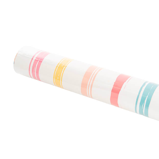Wrapping Paper Roll Fun Painted Stripes Gloss (70cmx25m)