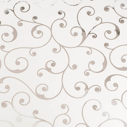 Wrapping Paper Elegant Swirls Gloss Silver Foil (70cmx25m)