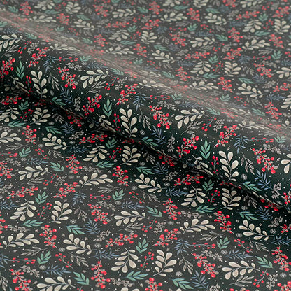 Wrapping Paper Roll Festive Botanica Gloss Green (70cmx25m)