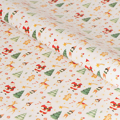 Wrapping Paper Roll Merry Mischief Gloss White (70cmx25m)
