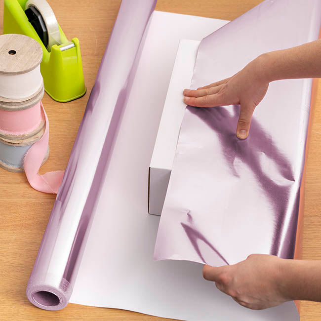 Wrapping Paper Metallic Shimmer Effect PurplePink (70cmx30m)