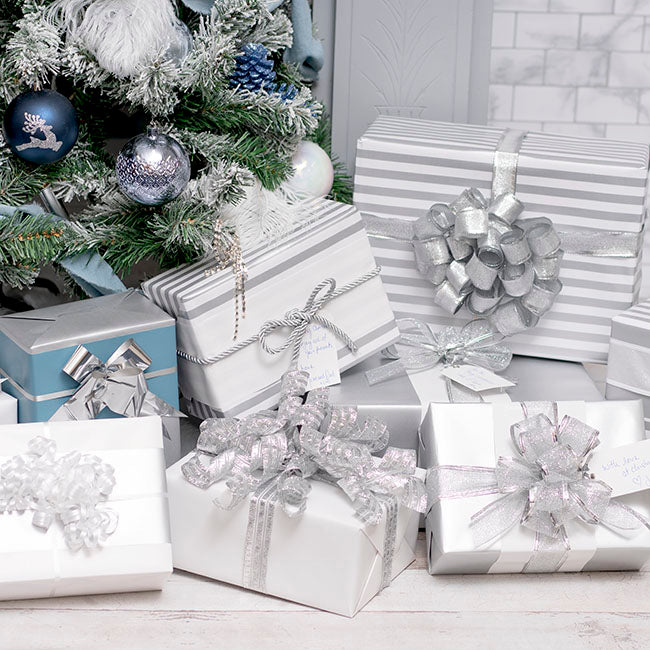 Wrapping Paper Counter Roll Solid Gloss Silver (50cmx50m)