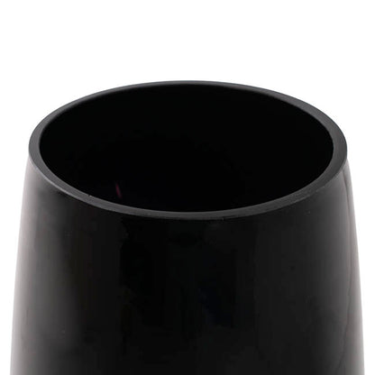 Glass Torpedo Sturdy Vase Black (12Tx15Bx25cmH)
