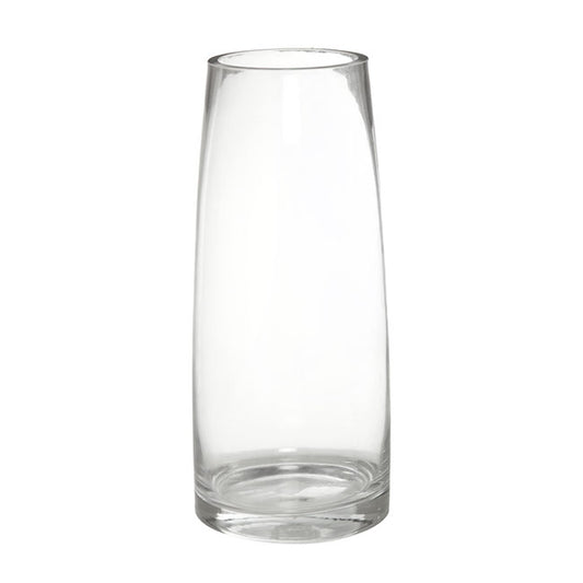 Glass Torpedo Sturdy Vase Clear (12Tx15Bx35cmH)