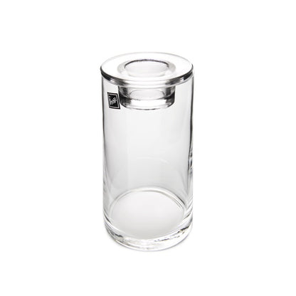 Glass Vase Cylinder with Tealight Holder Clear (9cmDx16cmH)