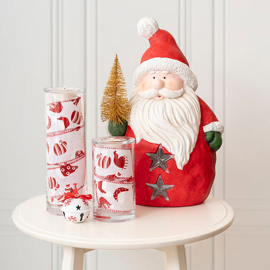 Glass Vase Cylinder with Tealight Holder Clear (9cmDx26cmH)