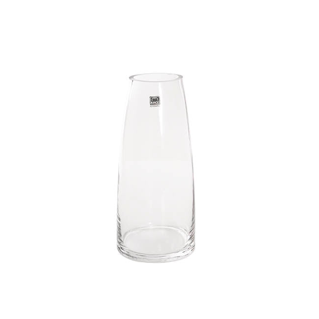 Glass Torpedo Sturdy Vase Round Base Clear (6.5Tx10Bx22cmH)