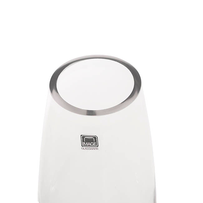 Glass Torpedo Sturdy Vase Round Base Clear (6.5Tx10Bx22cmH)