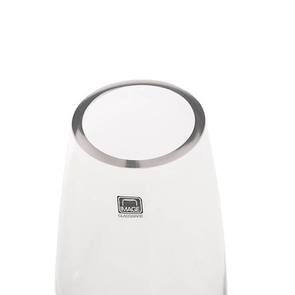 Glass Torpedo Sturdy Vase Round Base Clear (6.5Tx10Bx22cmH)