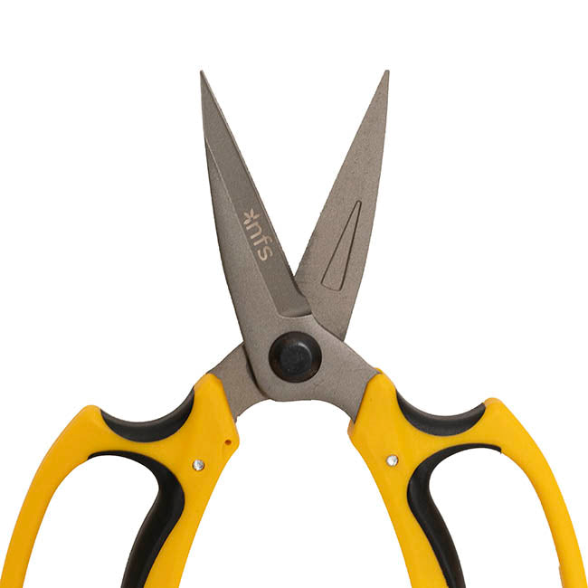 Scissors Heavy Duty Floral Ippon Fine Tip Yellow (17.5cm/7")