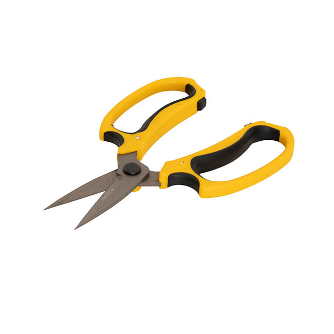 Scissors Heavy Duty Floral Ippon Fine Tip Yellow (17.5cm/7")