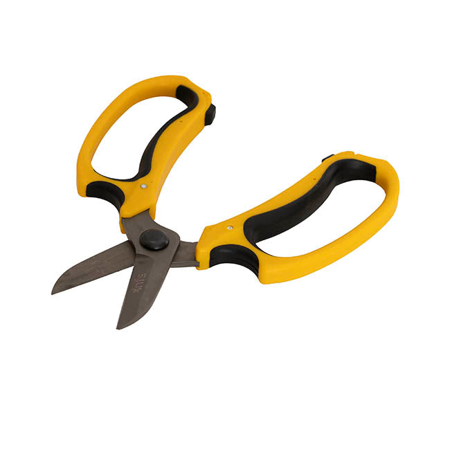 Scissors Heavy Duty Florist Ippon Yellow Black (17.5cm - 7")