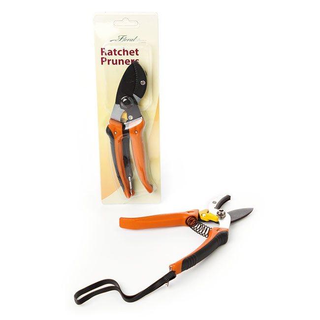 Anvil Secateurs Garden Shear Orange Handle (18cm - 7")