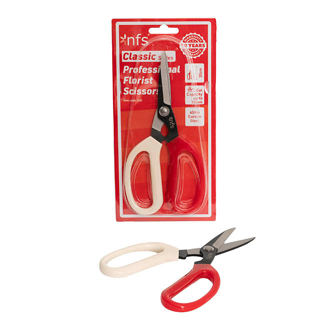 Professional Scissors Florist and CRAFT Red & Cream(20cm-8")
