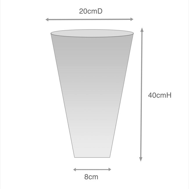 Clear Cello Sleeve V Shape CPP 30mic (20cmDx40cmH) Pack 50