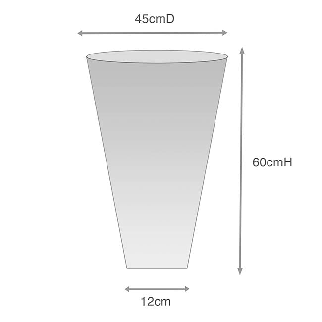 Clear Cello Sleeve V Shape OPP 40mic (45cmDx60cmH) Pack 50