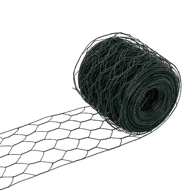 Chicken Wire Coated Florist Roll HexNet (10cmx20m) Green