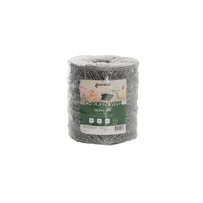 Chicken Wire Florist Rolls HexNet 24g (10cmx20m) Silver