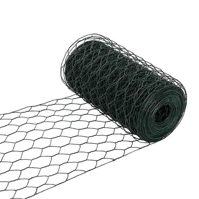 Chicken Wire Coated Florist Roll HexNet (20cmx20m) Green