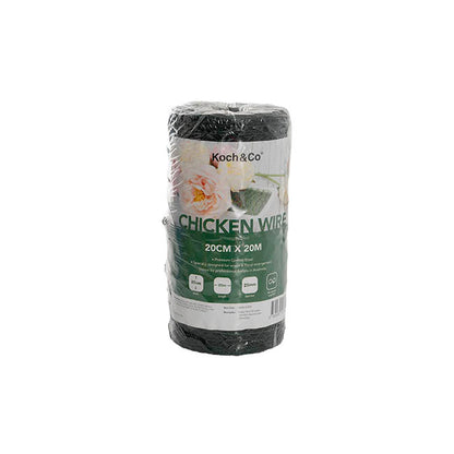 Chicken Wire Coated Florist Roll HexNet (20cmx20m) Green