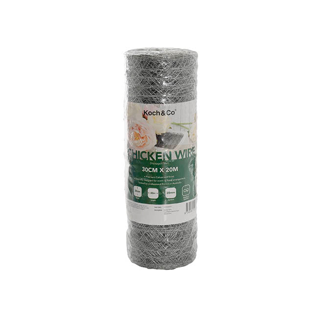 Chicken Wire Florist Rolls HexNet 24g (30cmx20m) Silver