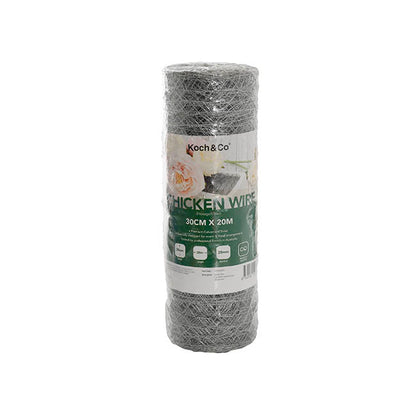 Chicken Wire Florist Rolls HexNet 24g (30cmx20m) Silver