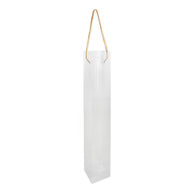 Rose Square PVC Carry Tube Clear Pack 5 (7cmDx50cmH)