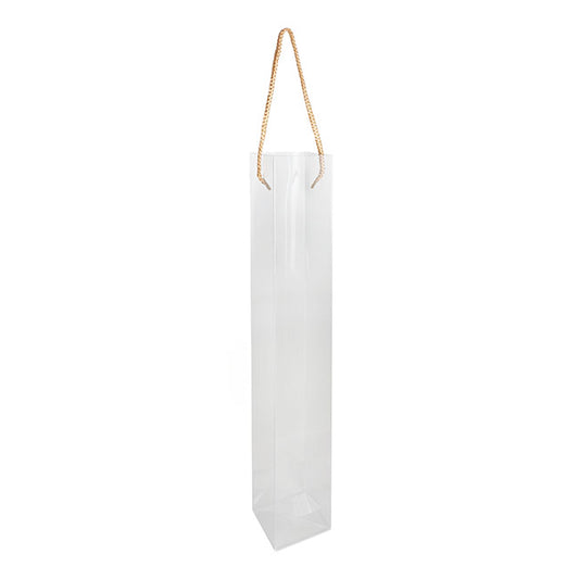 Rose Square PVC Carry Tube Clear Pack 5 (7cmDx50cmH)