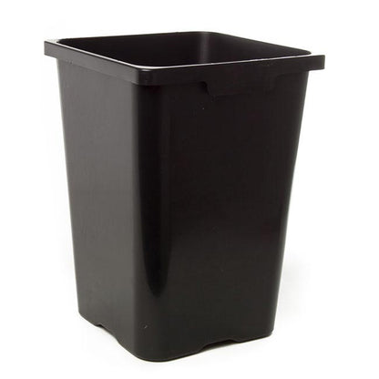 Flower Bucket Plastic Square 27L Black (29x40cmH)