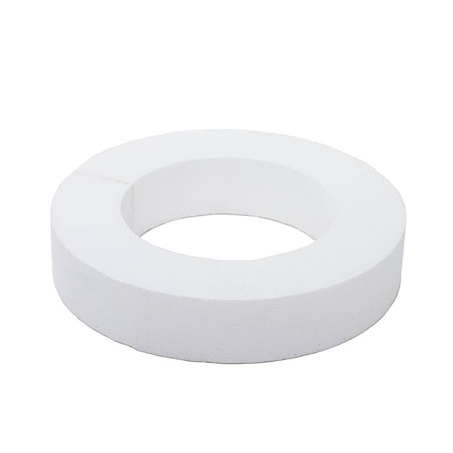Polystyrene Wreath Round (25Dx5cm) 10" Styro