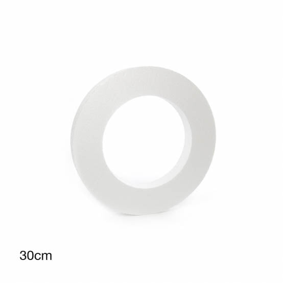 Polystyrene Wreath Round (30Dx5cm) 12" Styro