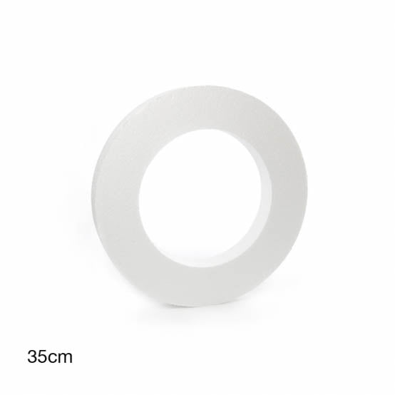 Polystyrene Wreath Round (35Dx5cm) 14" Styro