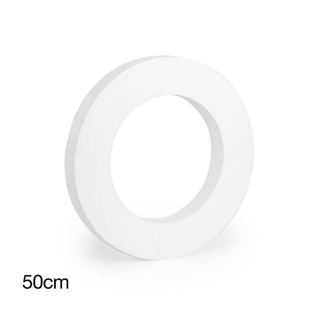 Polystyrene Wreath Round (50Dx5cm) 20" Styro