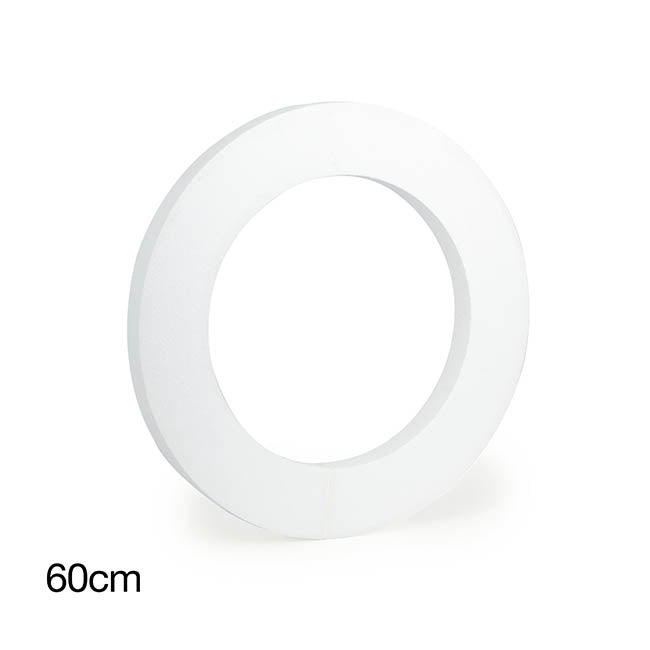 Polystyrene Wreath Round (60Dx5cm) 24" Styro