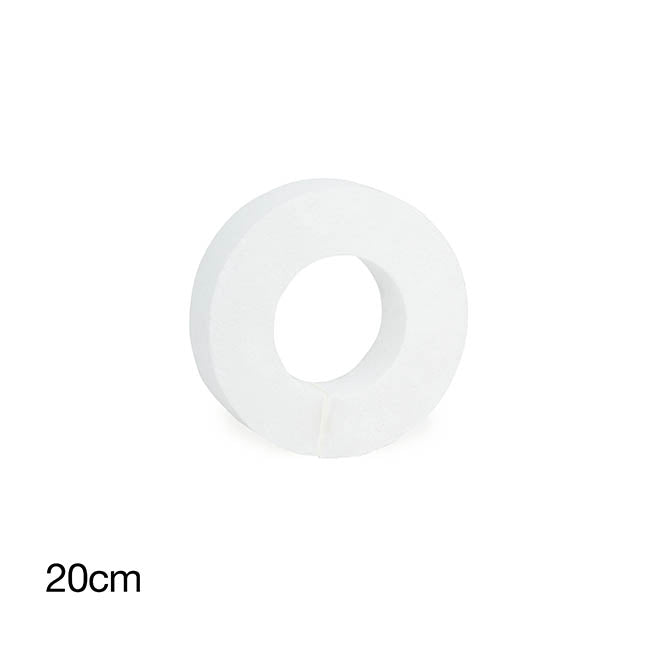 Polystyrene Wreath Round (20Dx5cm) 8" Styro