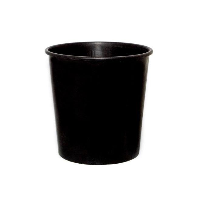 Flower Bucket Sturdy Plastic Round 07L Black (23Dx23cmH)