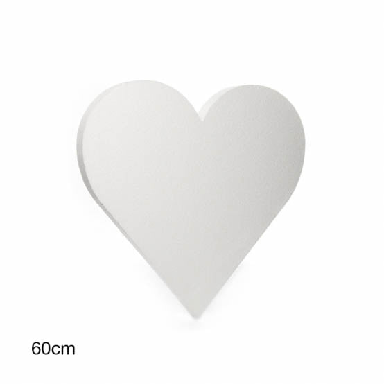 Polystyrene Heart Solid (W60cmx52cmx5cm) 24" Styro