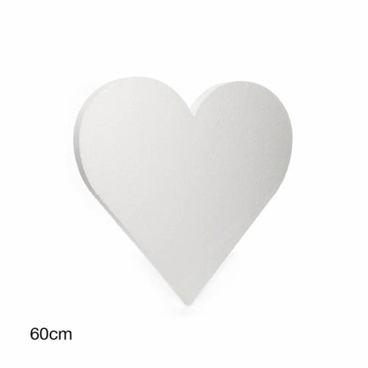 Polystyrene Heart Solid (W60cmx52cmx5cm) 24" Styro