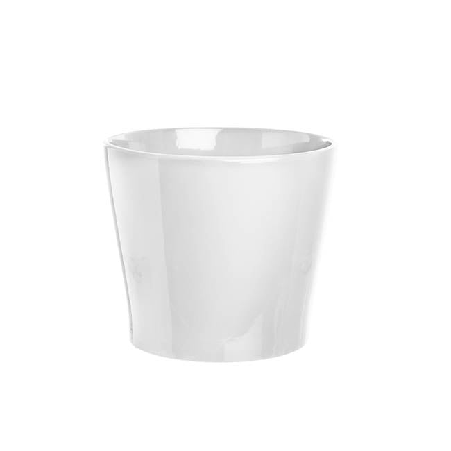 Ceramic Bravo Pot Medium Gloss White (18Dx15cmH)