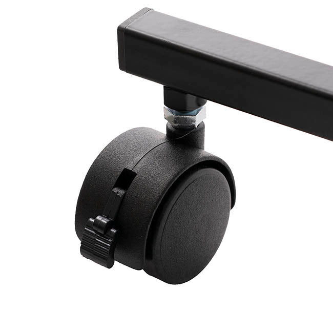 Metal Flower Bag Stand Black With Wheels (50cmWx82cmH)