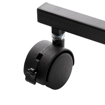 Metal Flower Bag Stand Black With Wheels (50cmWx82cmH)