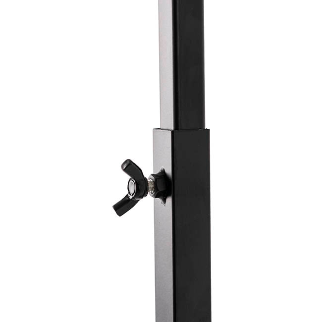 Metal Flower Bag Stand Black With Wheels (50cmWx82cmH)