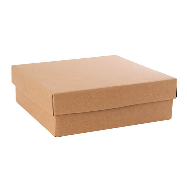 Gourmet Box Square Large Kraft Brown (28x28x9cmH)
