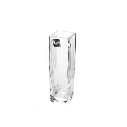 Square Glass Bud Vase Clear (4cmDx15cm)