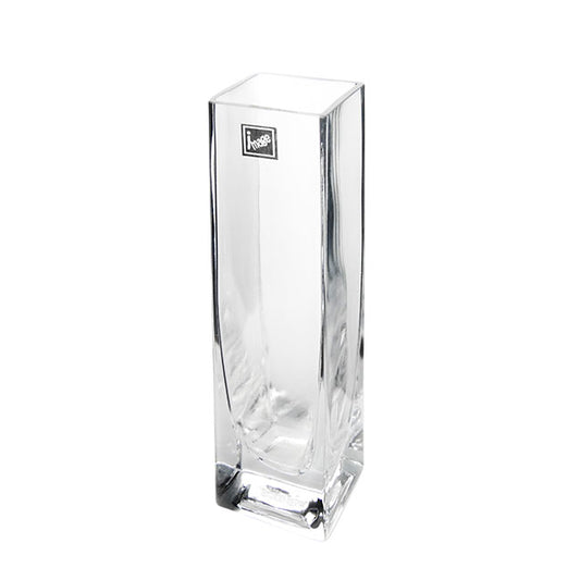 Square Glass Bud Vase Clear (5cmDx20cmH)