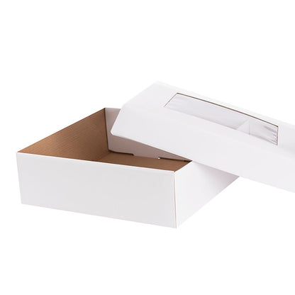 Gourmet Grazing Gift Box Window Sq White (28x28x9cmH)