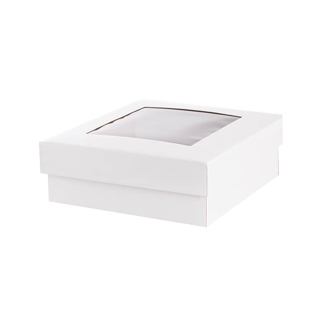 Gourmet Grazing Gift Box Window Sq White (24x24x9cmH)